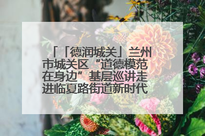 「德润城关」兰州市城关区“道德模范在身边”基层巡讲走进临夏路街道新时代文明实践所