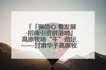 「强信心 看发展·招商引资拼落地」高原牧场“牛”劲足——甘肃华予高原牧场高标准奶牛肉牛养殖项目一线见闻