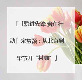 「黔进先锋·贵在行动」宋慧颖：从北京到毕节开“村咖”