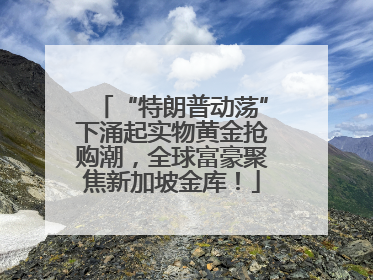 “特朗普动荡”下涌起实物黄金抢购潮，全球富豪聚焦新加坡金库！
