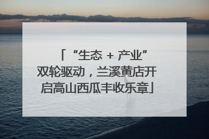 “生态 + 产业”双轮驱动，兰溪黄店开启高山西瓜丰收乐章