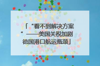 “看不到解决方案”——美国关税加剧德国港口航运瓶颈