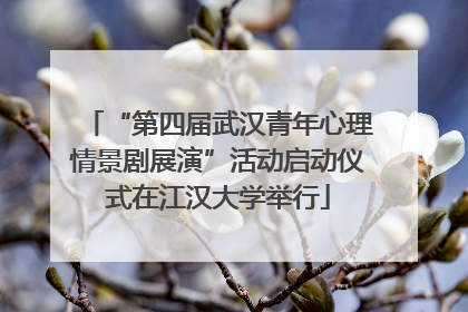 “第四届武汉青年心理情景剧展演”活动启动仪式在江汉大学举行
