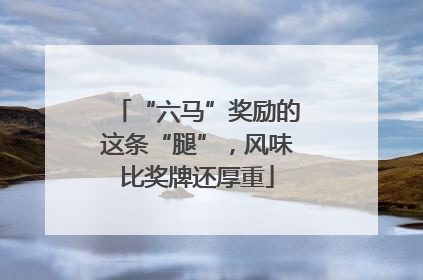 “六马”奖励的这条“腿”，风味比奖牌还厚重