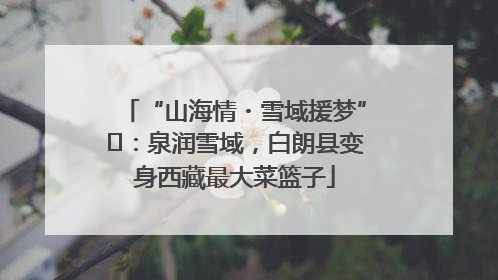 “山海情・雪域援梦”⑪：泉润雪域，白朗县变身西藏最大菜篮子