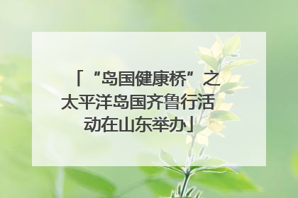 “岛国健康桥”之太平洋岛国齐鲁行活动在山东举办