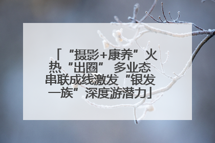 “摄影+康养”火热“出圈” 多业态串联成线激发“银发一族”深度游潜力