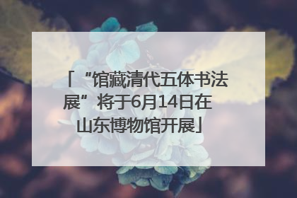“馆藏清代五体书法展”将于6月14日在山东博物馆开展