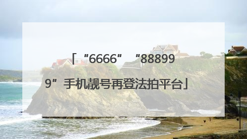 “6666”“888999”手机靓号再登法拍平台