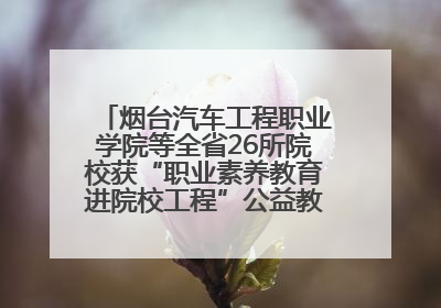 烟台汽车工程职业学院等全省26所院校获“职业素养教育进院校工程”公益教学点集中授牌