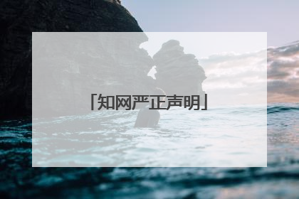 知网严正声明