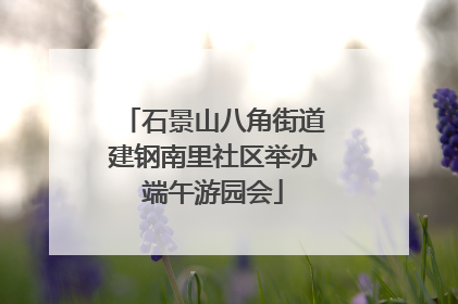石景山八角街道建钢南里社区举办端午游园会