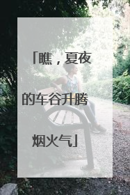 瞧，夏夜的车谷升腾烟火气