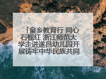 畲乡教育行 同心石榴红 浙江师范大学走进遂昌幼儿园开展铸牢中华民族共同体意识教育