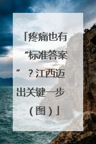 疼痛也有“标准答案”？江西迈出关键一步（图）