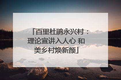 百里杜鹃永兴村：理论宣讲入人心 和美乡村焕新颜
