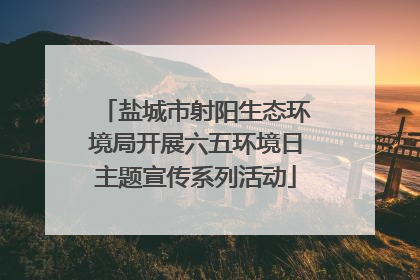 盐城市射阳生态环境局开展六五环境日主题宣传系列活动