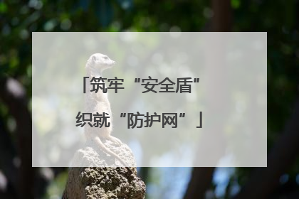 筑牢“安全盾” 织就“防护网”