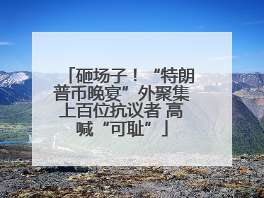 砸场子！“特朗普币晚宴”外聚集上百位抗议者 高喊“可耻”