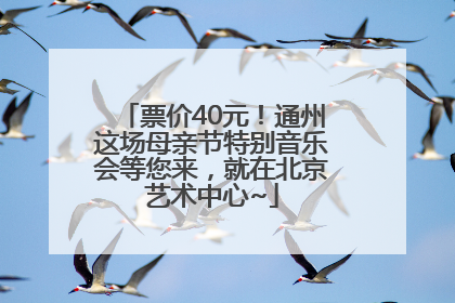 票价40元！通州这场母亲节特别音乐会等您来，就在北京艺术中心~