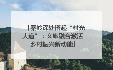 秦岭深处搭起“村光大道”：文旅融合激活乡村振兴新动能