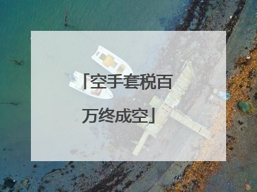 空手套税百万终成空