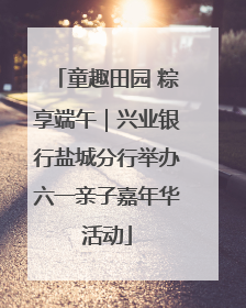 童趣田园 粽享端午｜兴业银行盐城分行举办六一亲子嘉年华活动