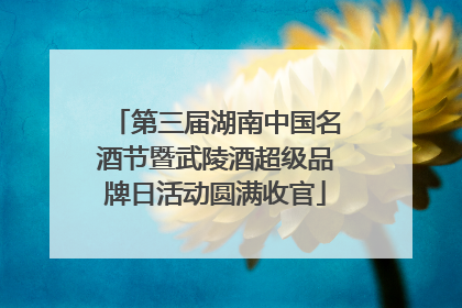 第三届湖南中国名酒节暨武陵酒超级品牌日活动圆满收官