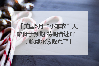 美国5月“小非农”大幅低于预期 特朗普速评：鲍威尔该降息了