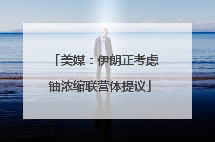 美媒：伊朗正考虑铀浓缩联营体提议