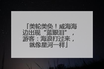 美轮美奂！威海海边出现“蓝眼泪”，游客：海浪打过来，就像星河一样