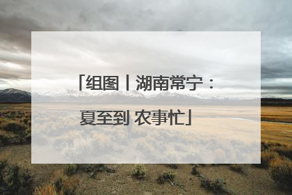 组图丨湖南常宁：夏至到 农事忙