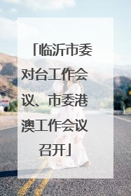 临沂市委对台工作会议、市委港澳工作会议召开