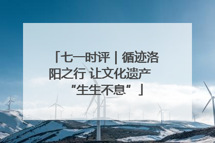 七一时评｜循迹洛阳之行 让文化遗产“生生不息”