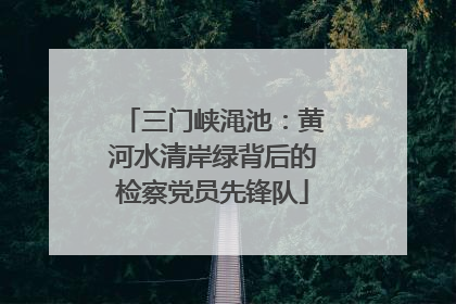 三门峡渑池：黄河水清岸绿背后的检察党员先锋队