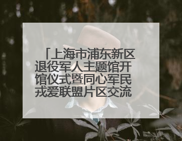 上海市浦东新区退役军人主题馆开馆仪式暨同心军民戎爱联盟片区交流会举行
