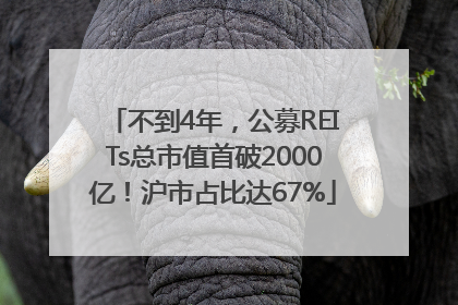 不到4年，公募REITs总市值首破2000亿！沪市占比达67%
