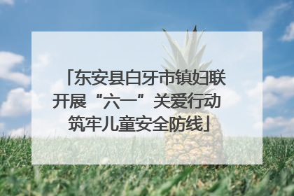 东安县白牙市镇妇联开展“六一”关爱行动 筑牢儿童安全防线