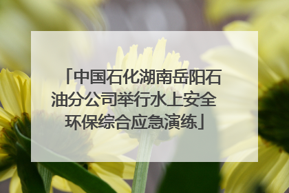中国石化湖南岳阳石油分公司举行水上安全环保综合应急演练