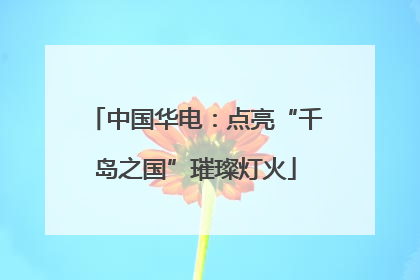 中国华电：点亮“千岛之国”璀璨灯火