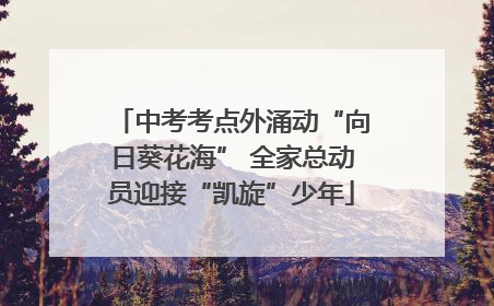 中考考点外涌动“向日葵花海” 全家总动员迎接“凯旋”少年