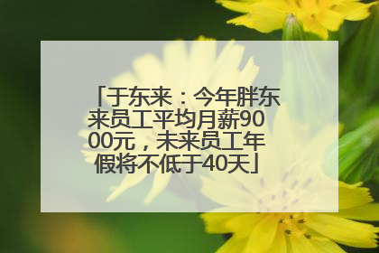 于东来：今年胖东来员工平均月薪9000元，未来员工年假将不低于40天