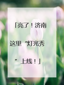 亮了！济南这里“灯光秀”上线！