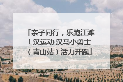 亲子同行，乐跑江滩！汉运动·汉马小勇士（青山站）活力开跑
