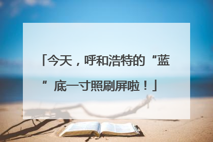 今天，呼和浩特的“蓝”底一寸照刷屏啦！