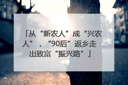 从“新农人”成“兴农人”，“90后”返乡走出致富“振兴路”
