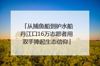 从捕鱼船到护水船 丹江口16万志愿者用双手捧起生态信仰