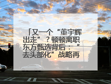 又一个“董宇辉出走”？顿顿离职东方甄选背后：“去头部化”战略再遭考验