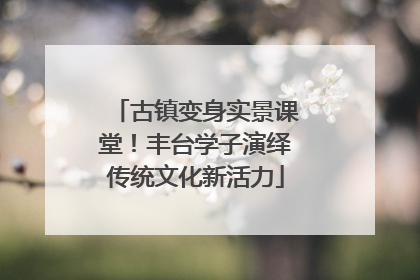 古镇变身实景课堂！丰台学子演绎传统文化新活力