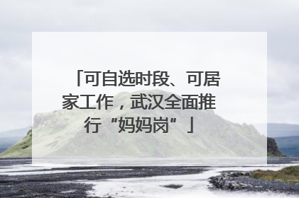 可自选时段、可居家工作，武汉全面推行“妈妈岗”
